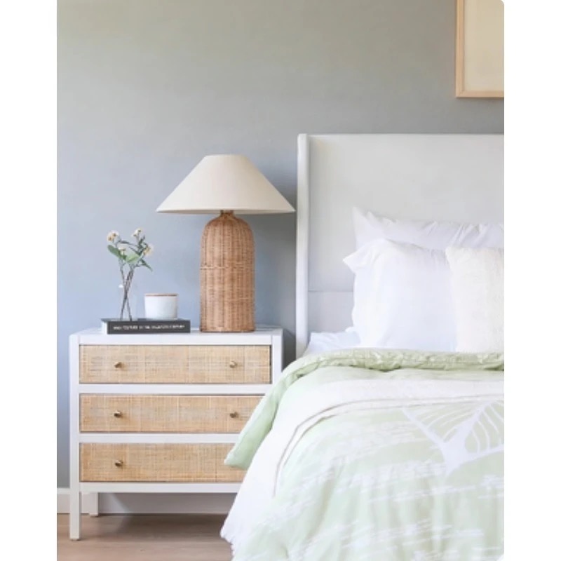 Lampu Meja Rotan Vintage Wabi- - Desk Setup Wallpaper ulasan dan harga