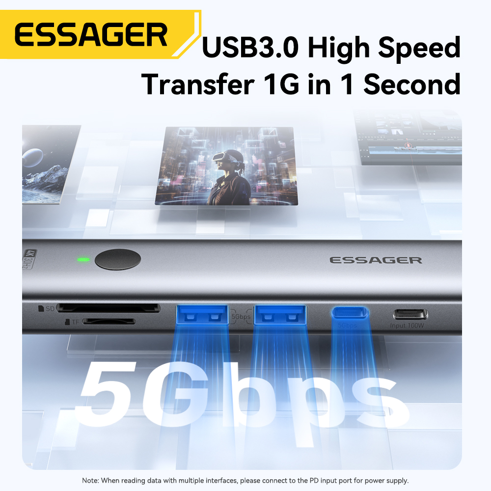 Essager adaptor Multiport USB  - Desk Setup Usb Hub ulasan dan harga