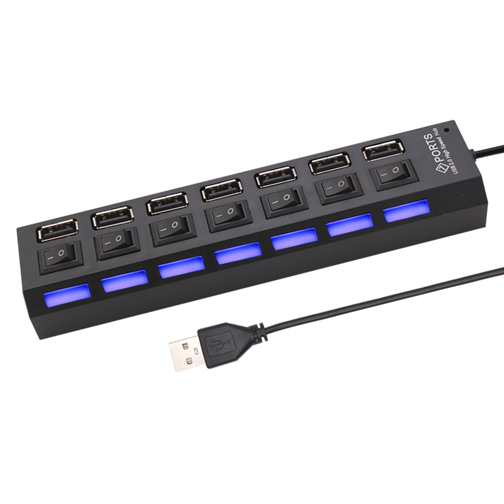 Pemisah Hub USB 2.0 7 Port unt - Desk Setup Usb Hub ulasan dan harga