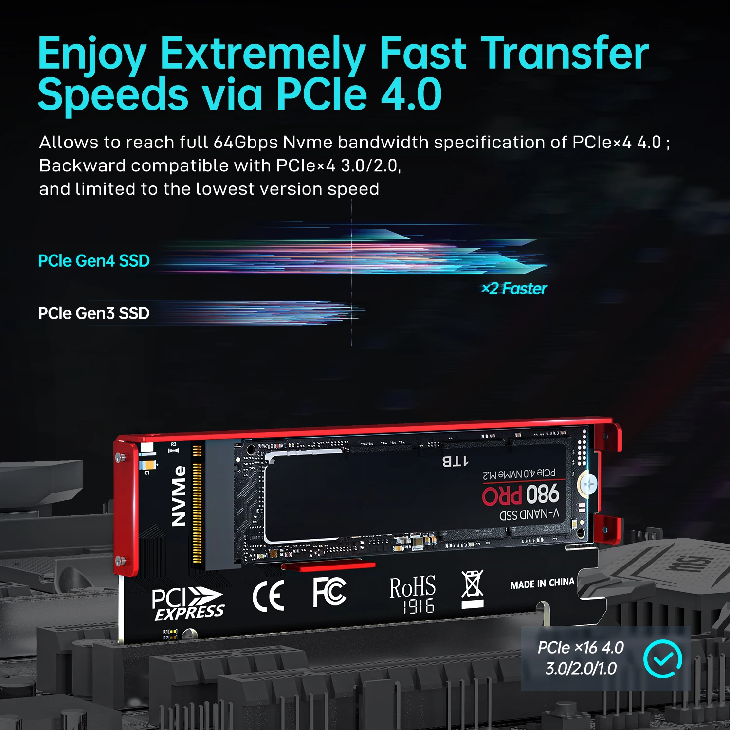 JEYI M.2 NVME Ke Adaptor PCIe  - Samsung Ssd 980 Pro ulasan dan harga