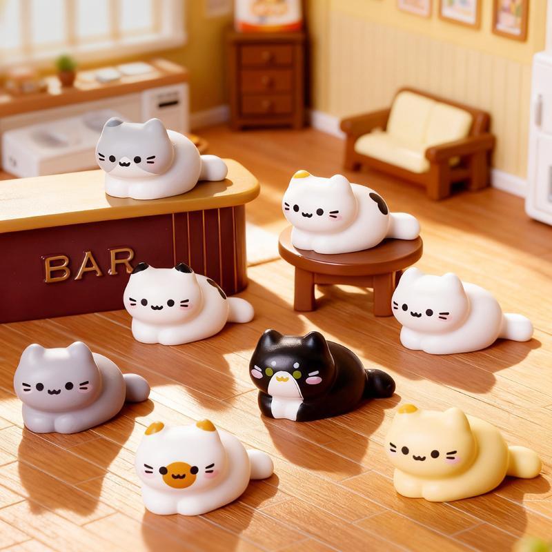 8 Buah Patung Miniatur Kucing  - Desk Setup Nature ulasan dan harga