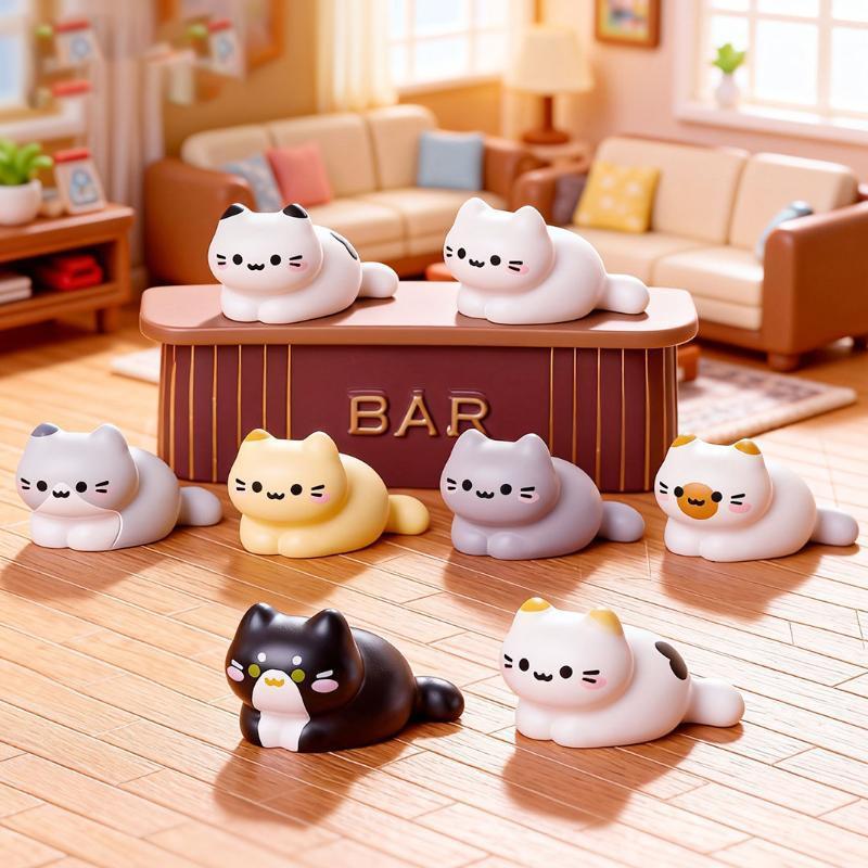 8 Buah Patung Miniatur Kucing  - Desk Setup Nature ulasan dan harga